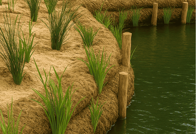 Boudin coco et helophyte Natura Gabions