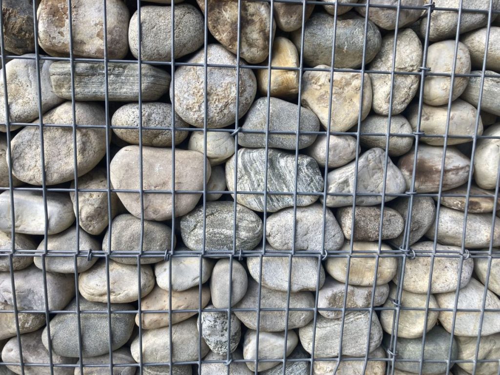 Zoom mur gabions électrosoudés en maille 100x50mm Natura Gabions